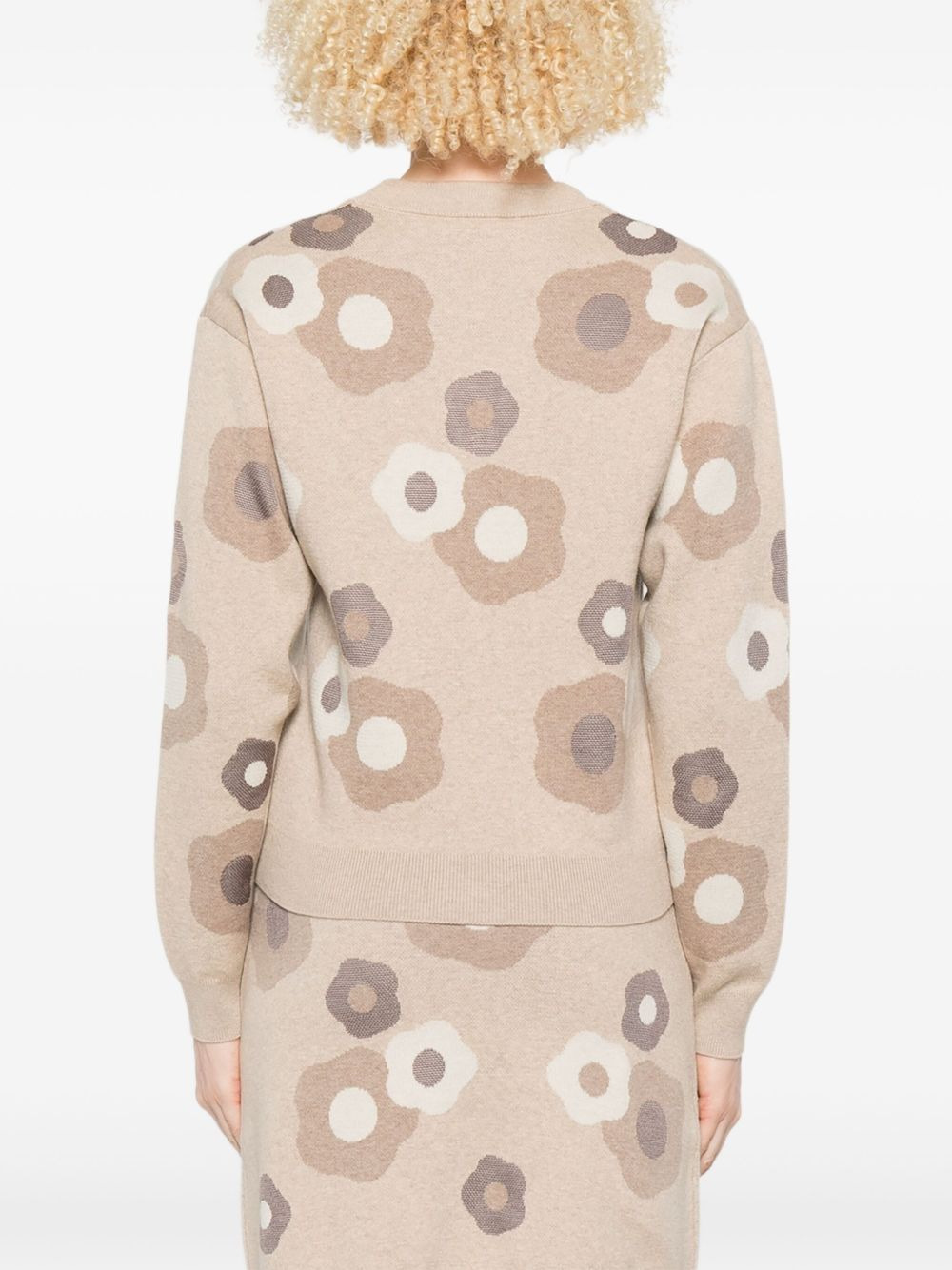 floral-print button cardigan - 4