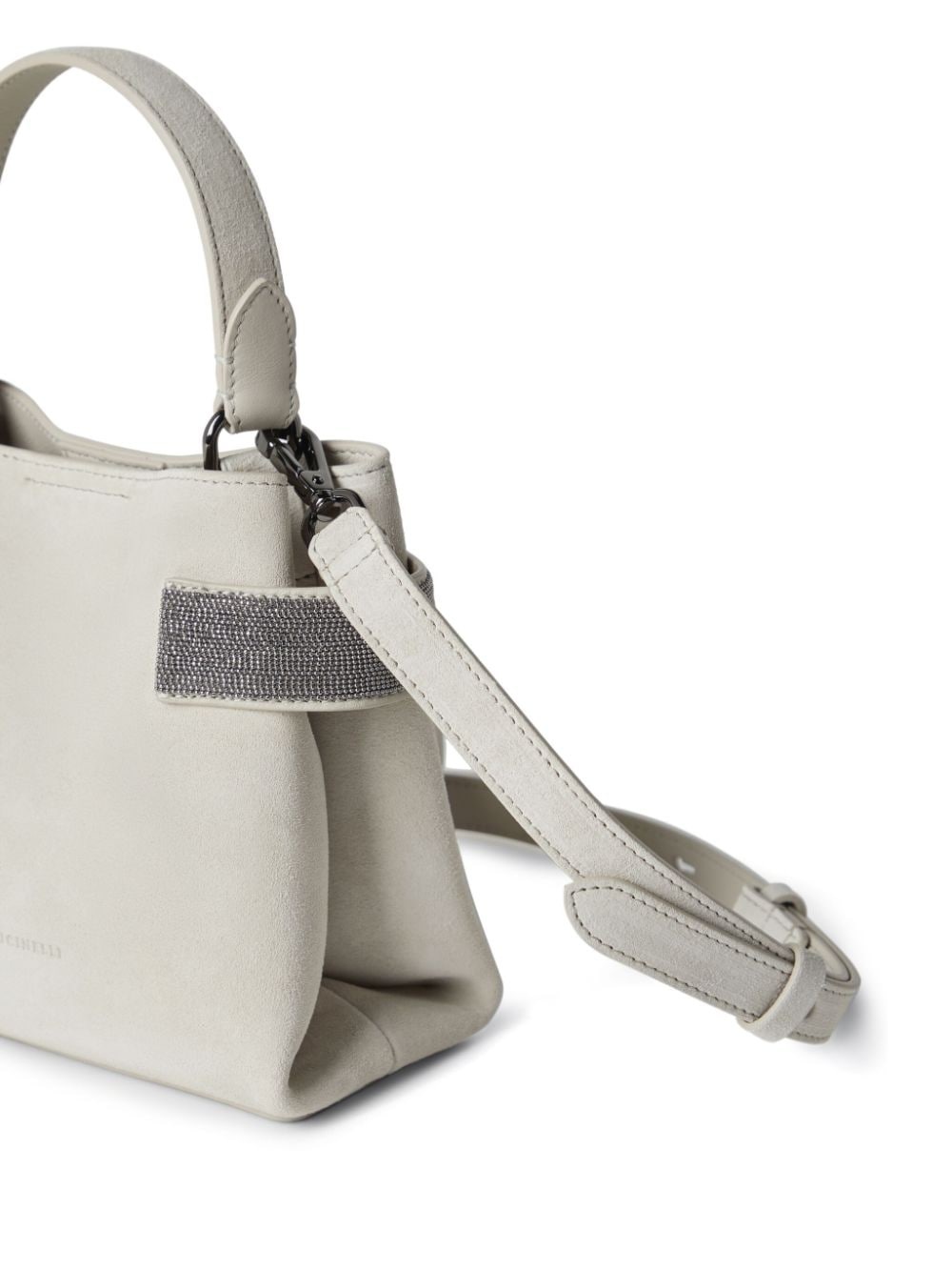 Monili-detail leather tote bag - 4