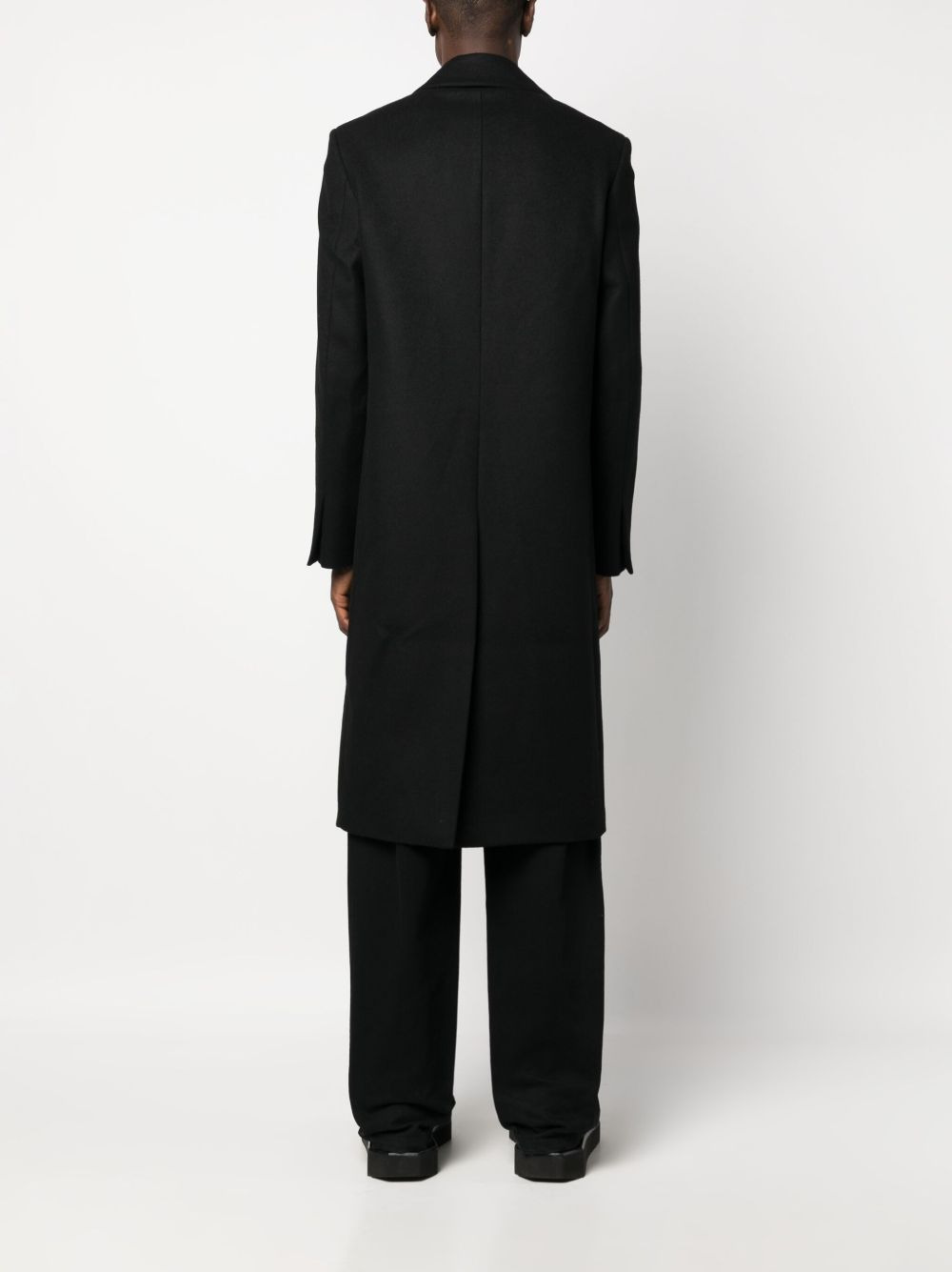 buckled wool-blend coat - 4