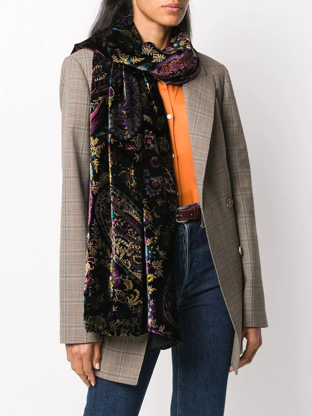 paisley print scarf - 2