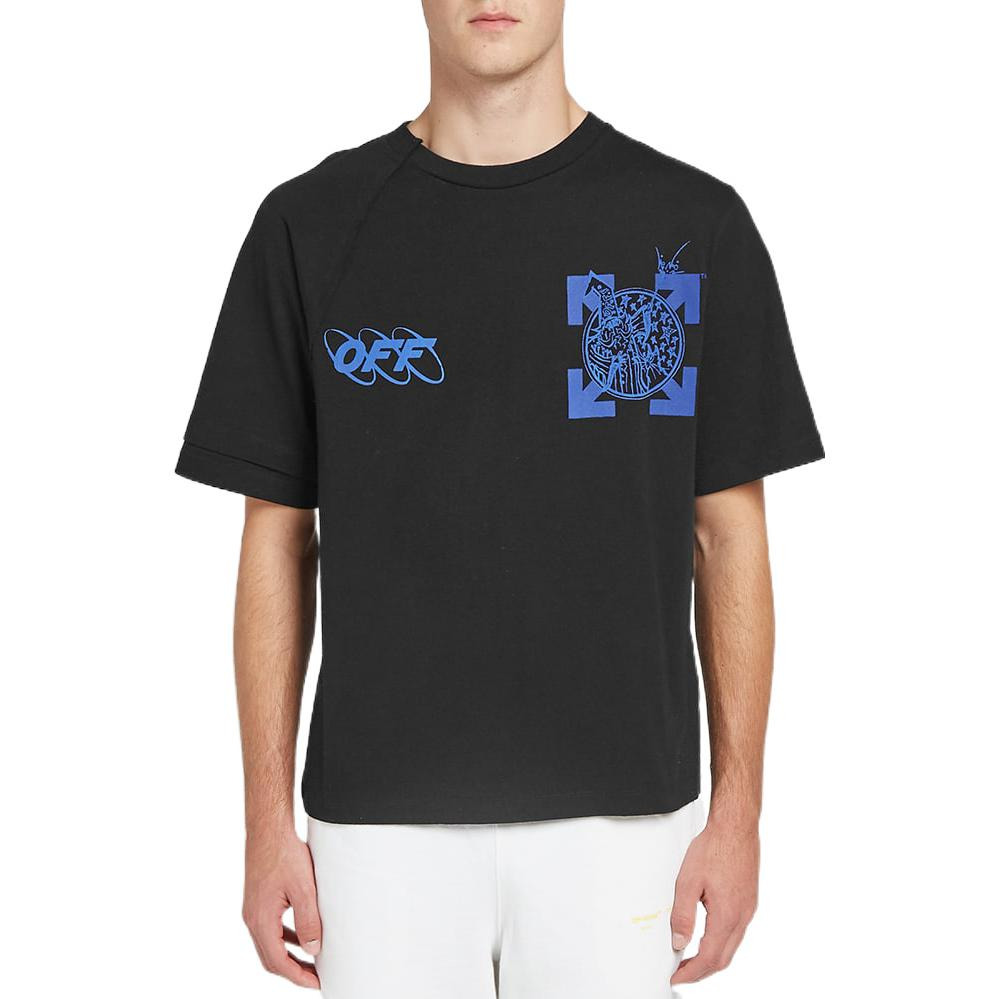 Off-White Cotton Classic Arrow Logo Printing Round Neck Short Sleeve Black OMAA078F191850171030 - 4