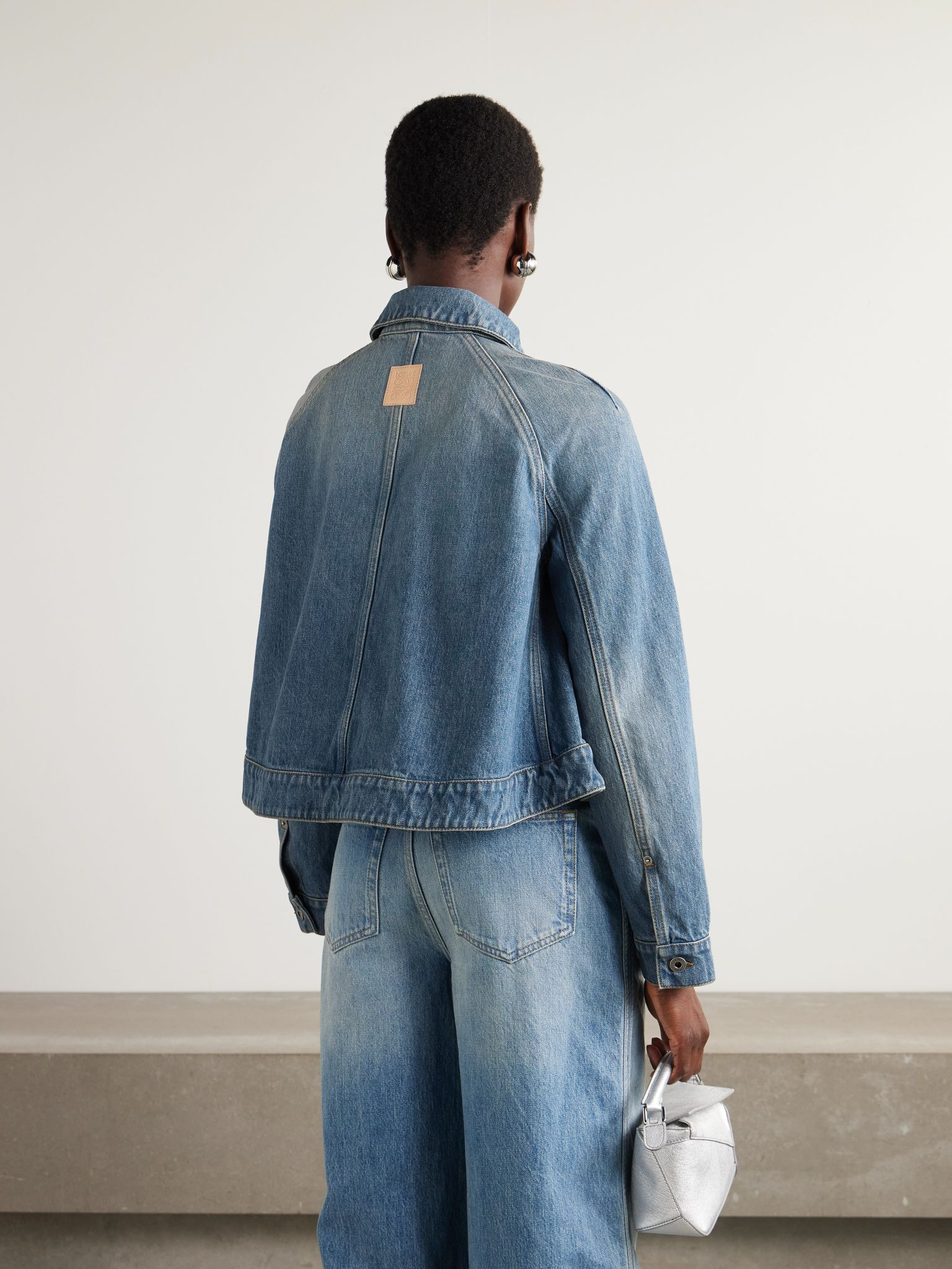 Trapeze denim jacket Blue - 3