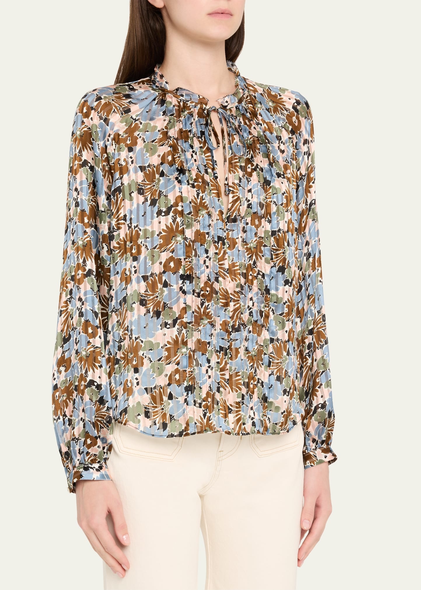Linds Floral Silk Blouse - 4