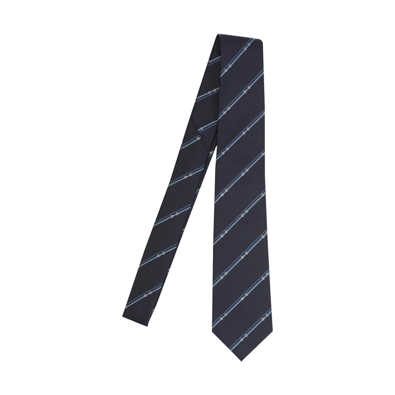 Gucci Men Jacquard Silk Tie With Diagonal Clamp - 1