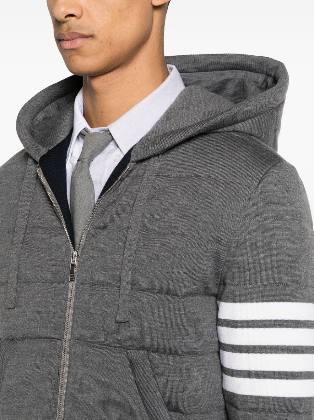 4-Bar stripe hooded jacket - 5