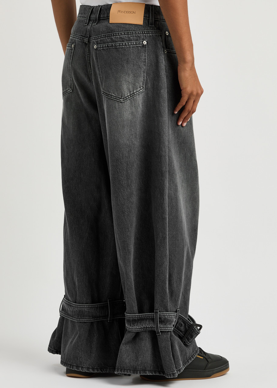 JW Anderson Buckled-cuff Wide-leg Jeans - 3