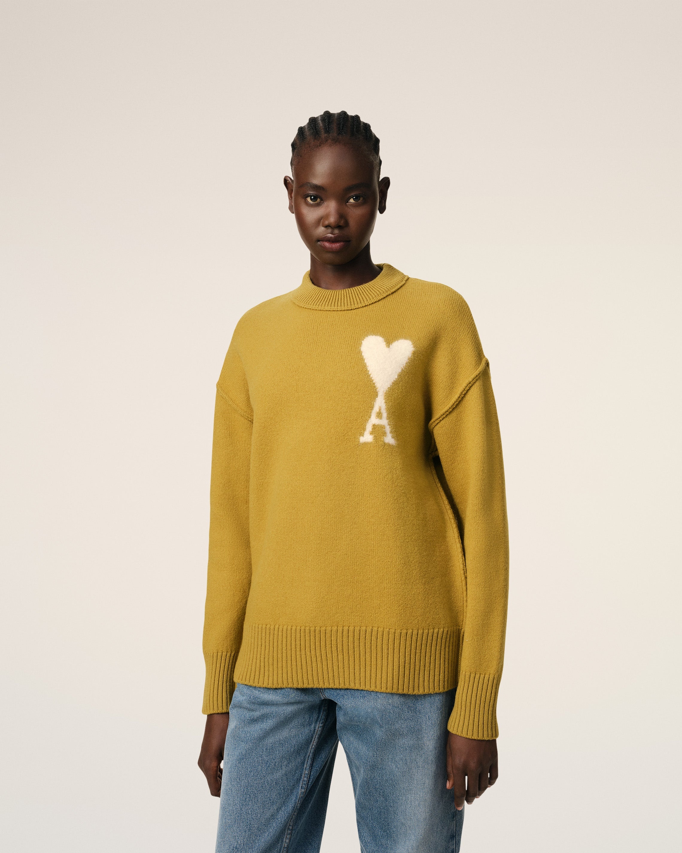 MUSTARD WOOL AMI DE COEUR SWEATER - 3