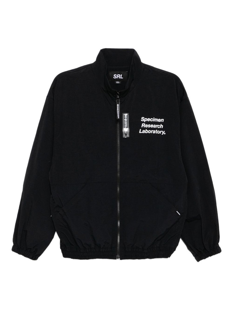 slogan-print jacket 1