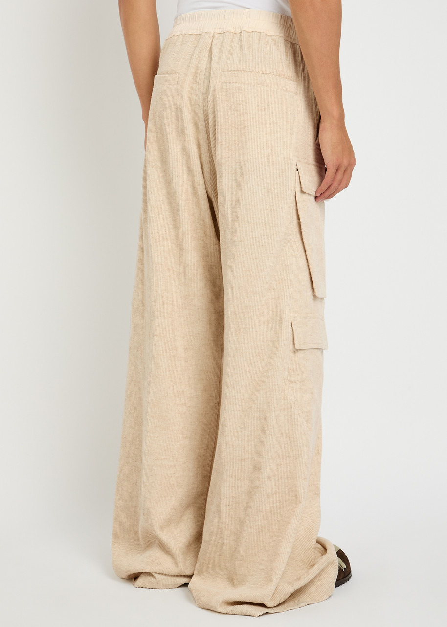 Rick Owens Cargobela Wide-leg Corduroy Cargo Trousers - 3