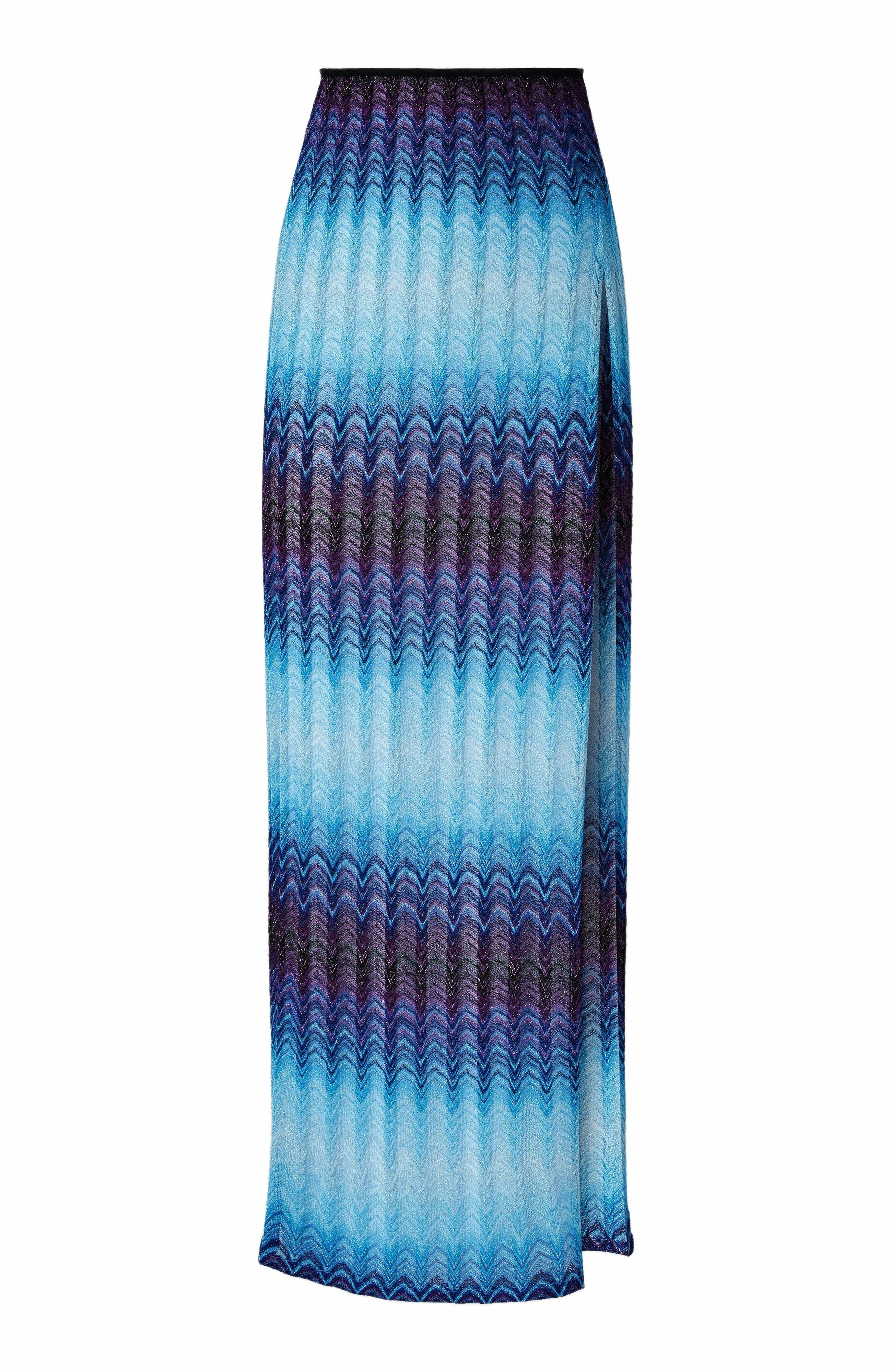 Missoni Long Skirt With Side Slit in Blue at Nordstrom - 4