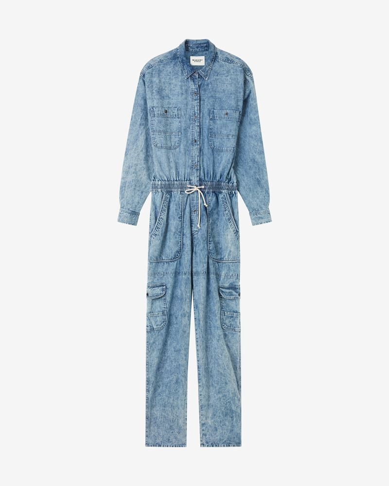 VEADO OVERALL IN WASHED OUT COTTON - 1