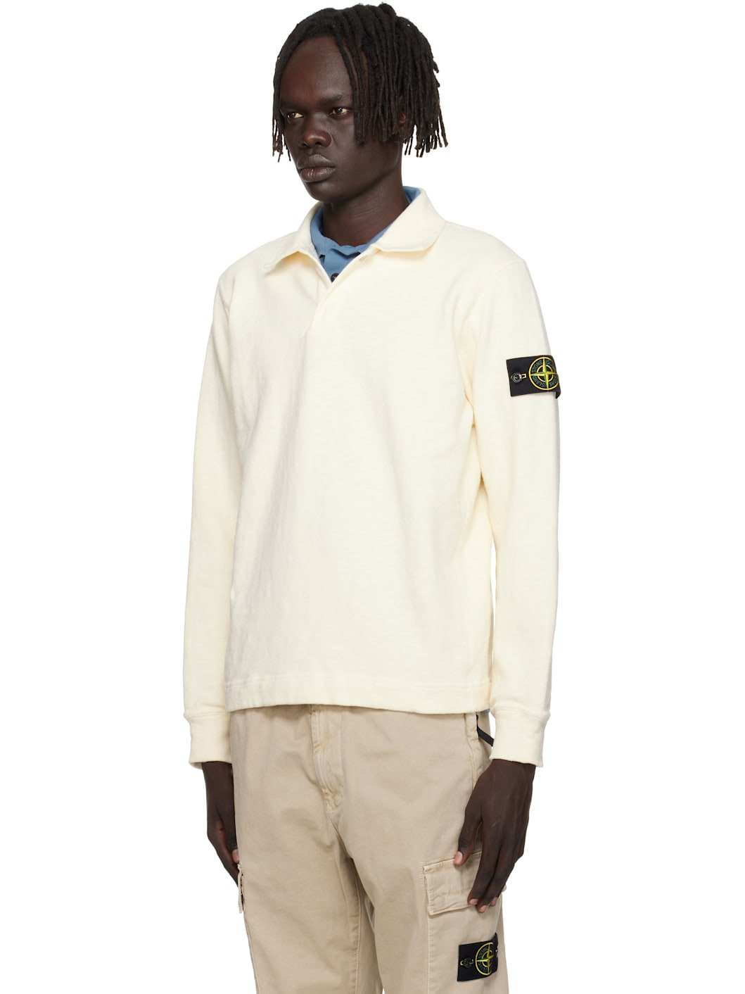 Off-White 6100054 Vanisé Brushed Heavy Cotton Jersey Polo - 4