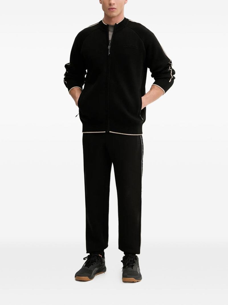 GUESS USA zip-up striped cardigan outlook