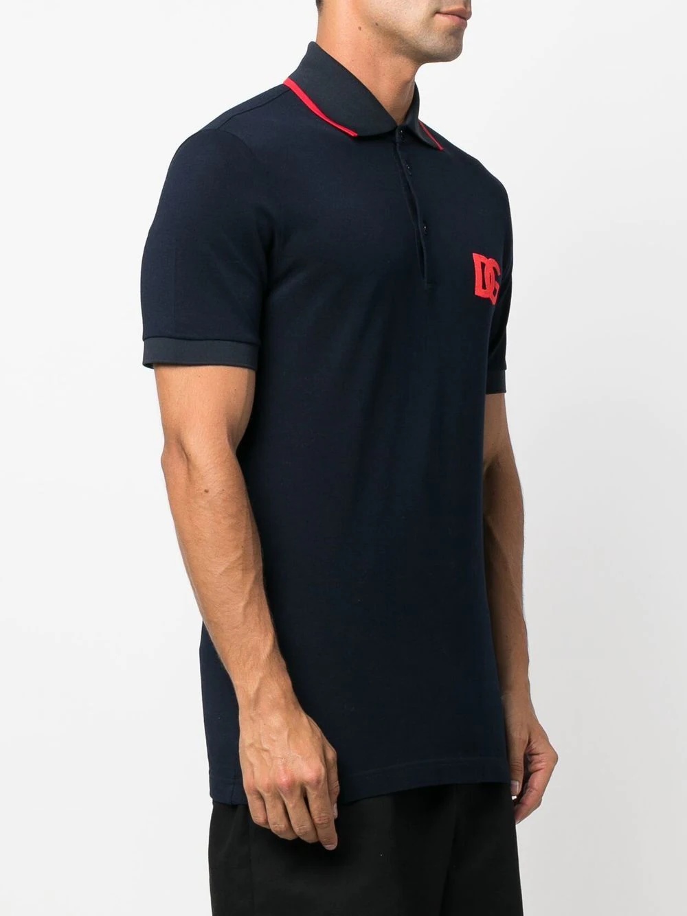 logo print polo shirt - 3