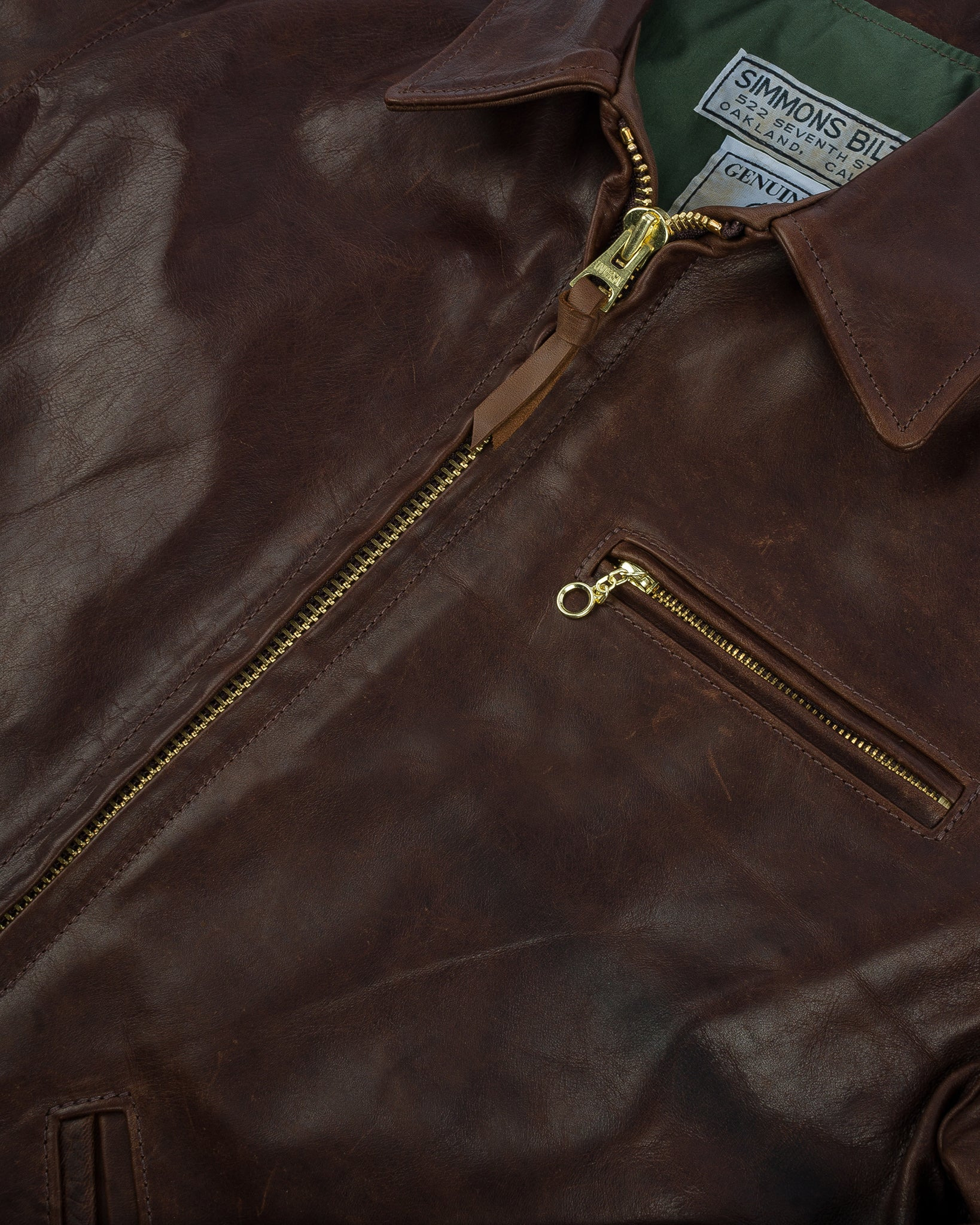 IHSB-SAV-BRN Iron Heart x Simmons Bilt Horsehide Savannah Jacket - Brown - 10