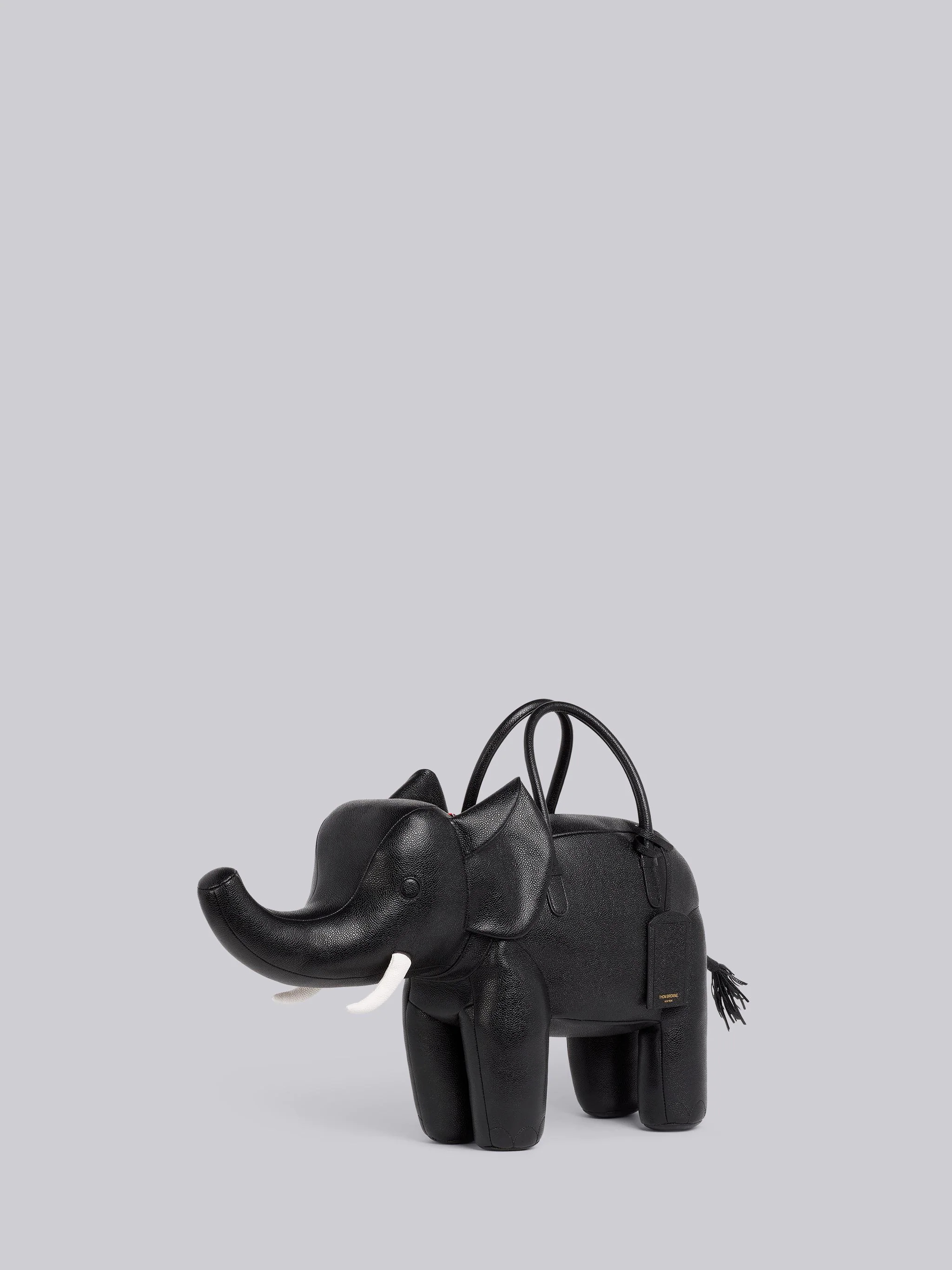 Black Pebbled Calfskin Elephant Bag - 3