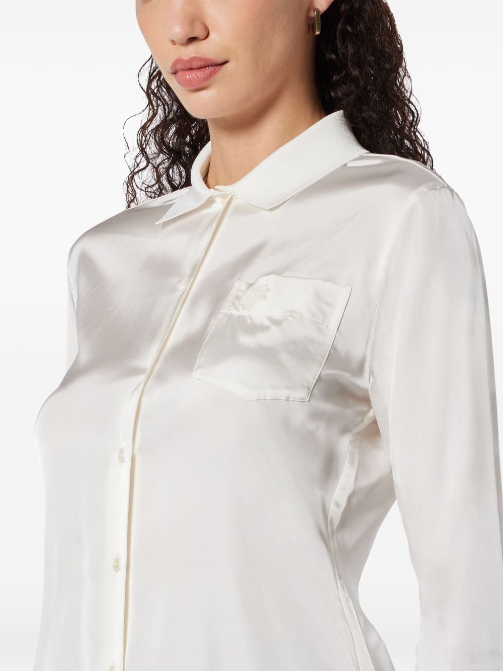 ribbed-collar shirt - 5