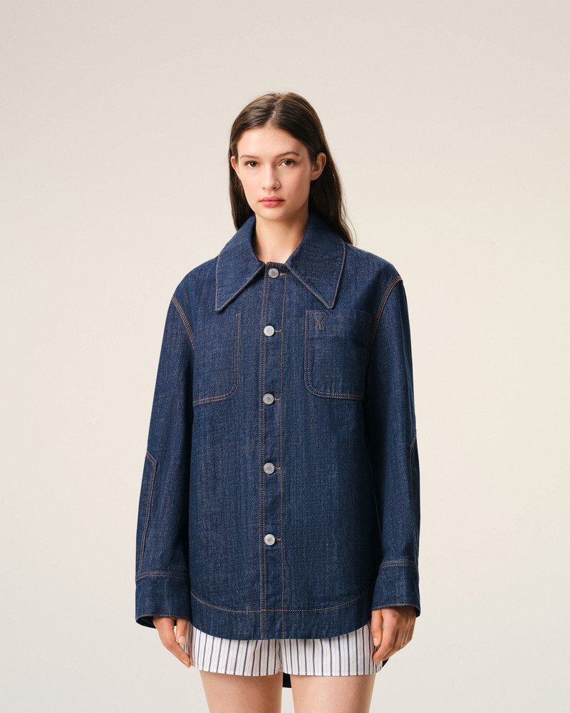 BLUE COTTON AMI DE COEUR WORKER WORKER OVERSHIRT 3