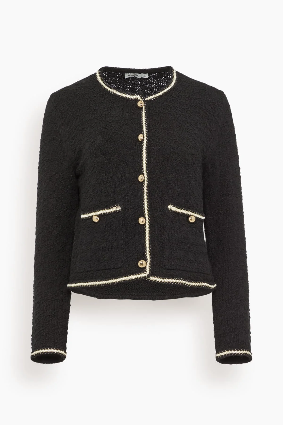 Anouk Button Front Jacket in Black Ivory - 1
