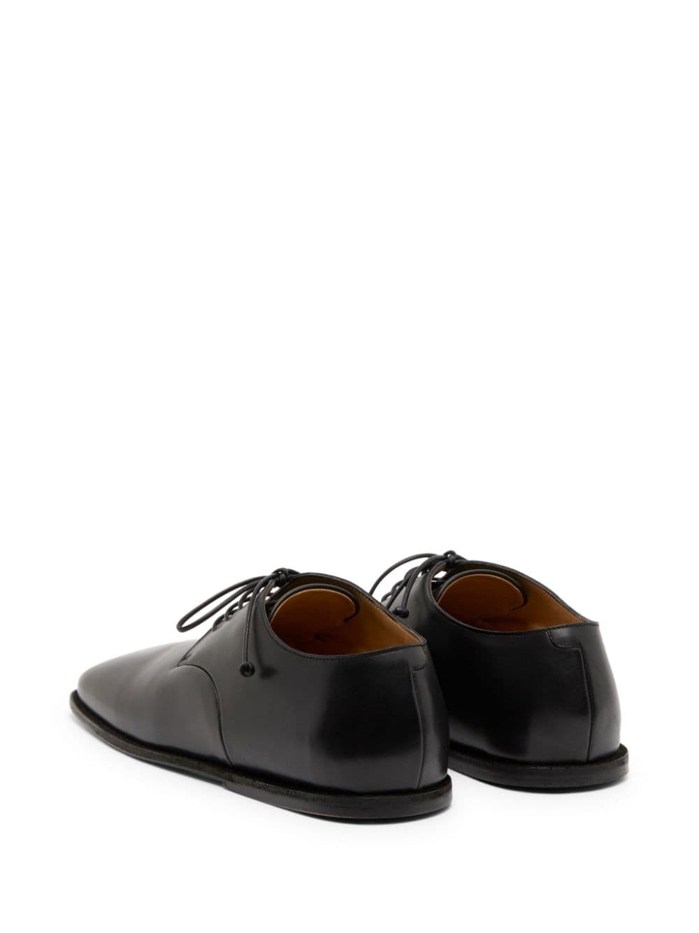 square-toe leather derby shoes - 3