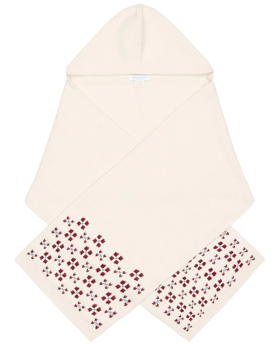 Winter Fair Isle Hoodie Scarf - 1