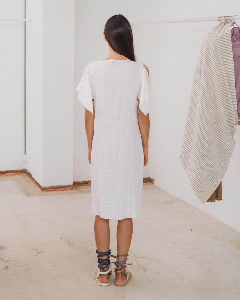 BASERANGE Folio Dress - Crinkle Linen outlook