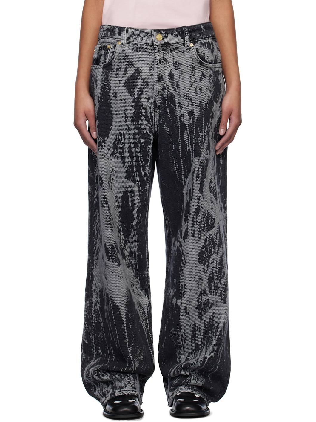 Black Heavy Denim Izey Jeans - 1