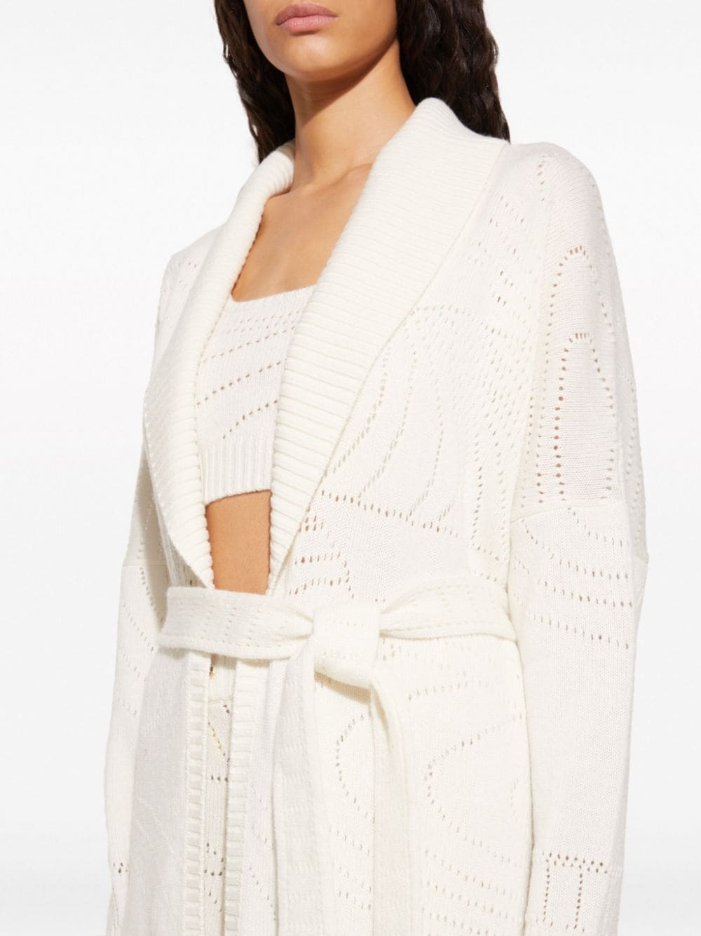 pointelle-knit cashmere cardigan - 5