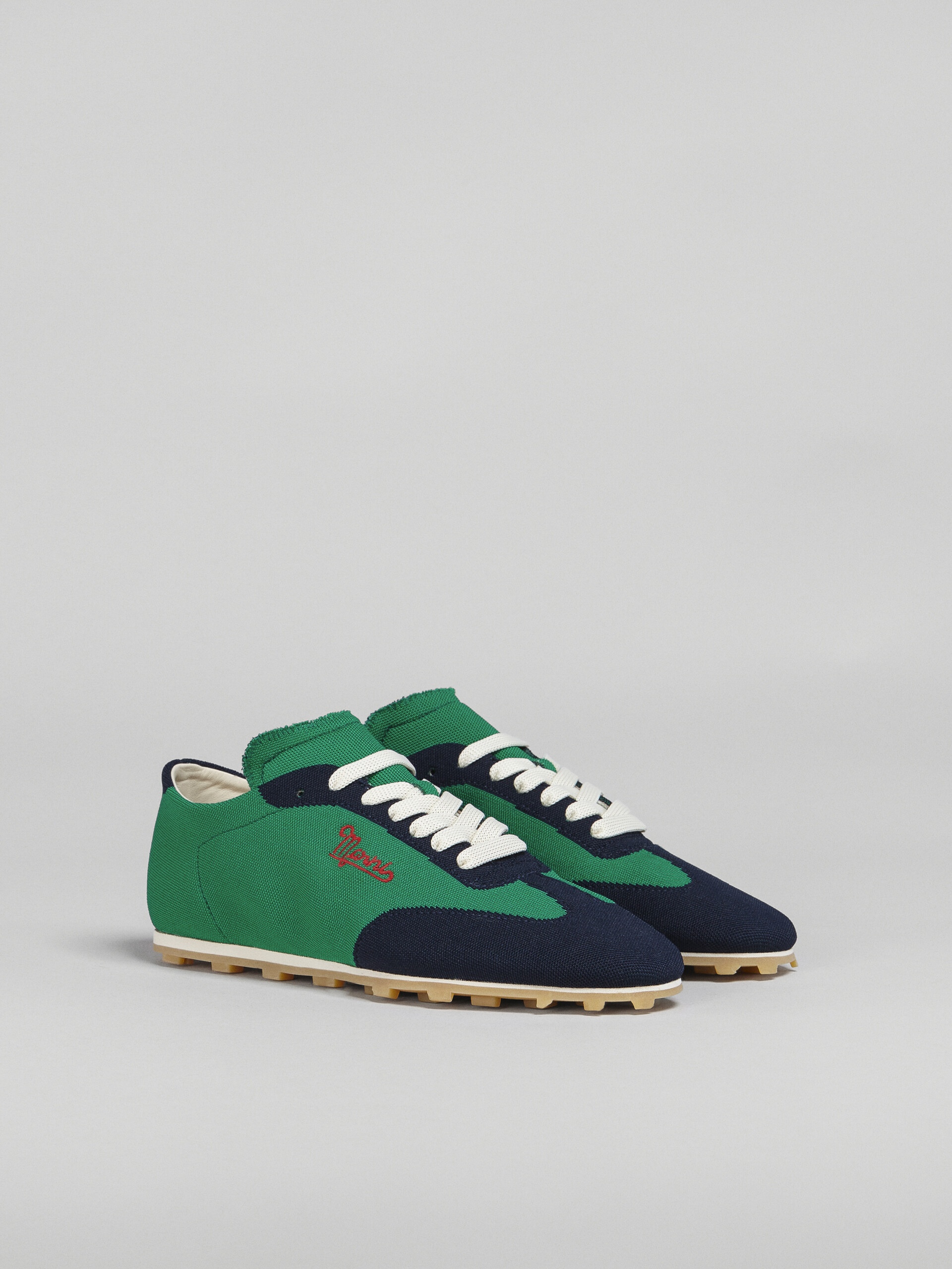 GREEN BLUEBLACK STRETCH JACQUARD PEBBLE SNEAKER - 2