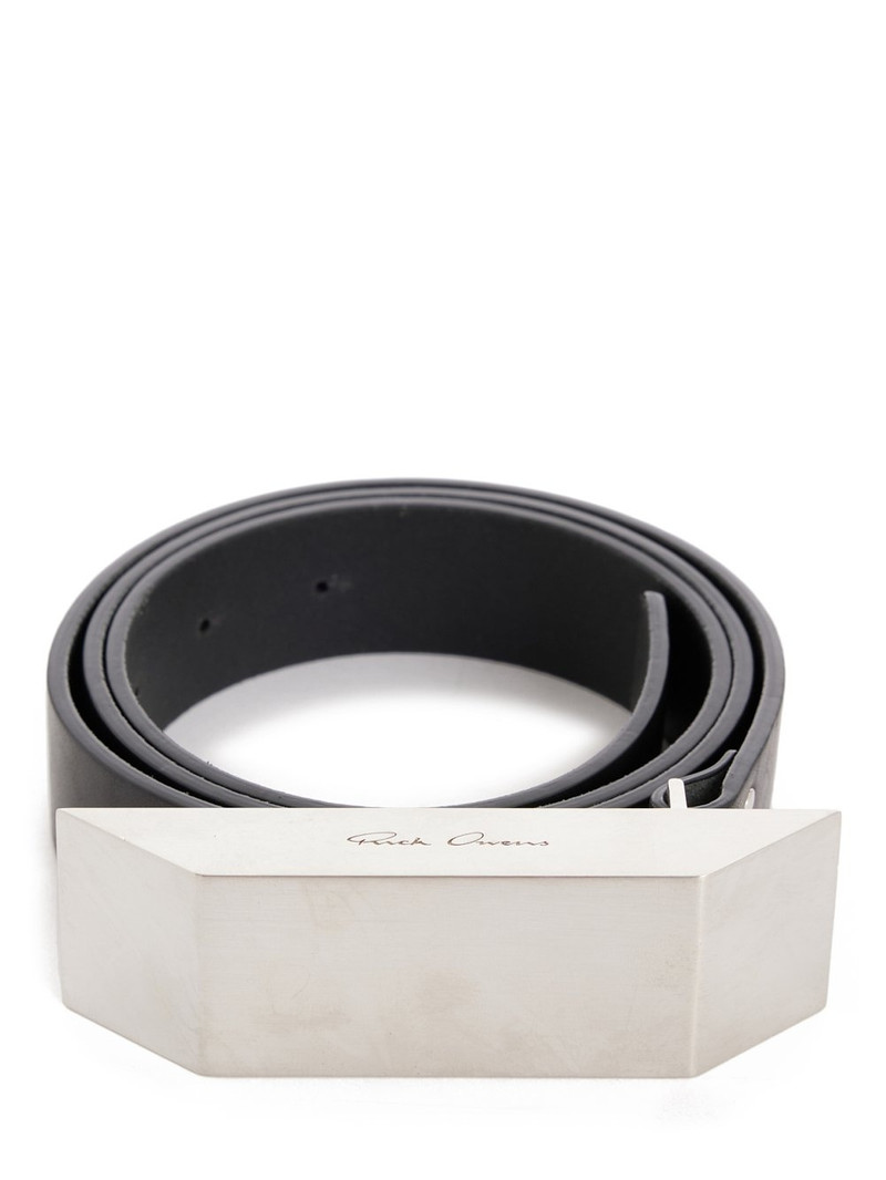 Black Beveled Buckle Belt 1