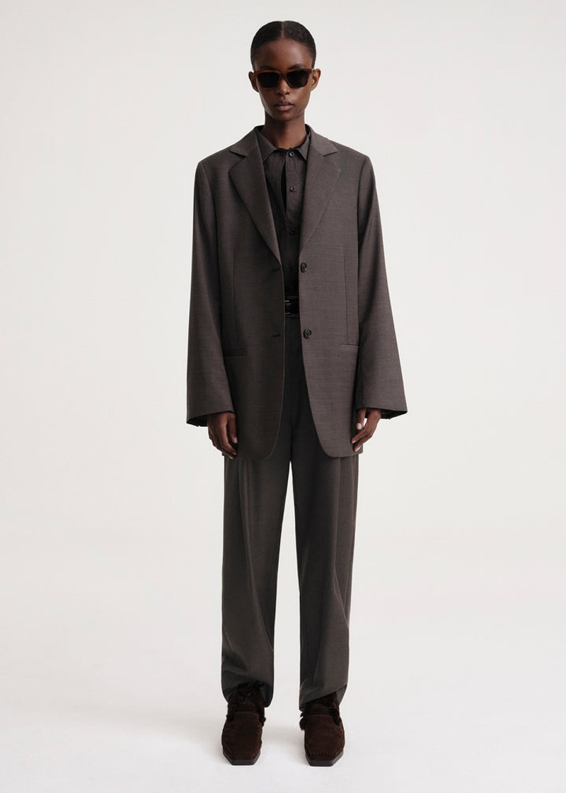 Totême Longline wool blazer mole outlook