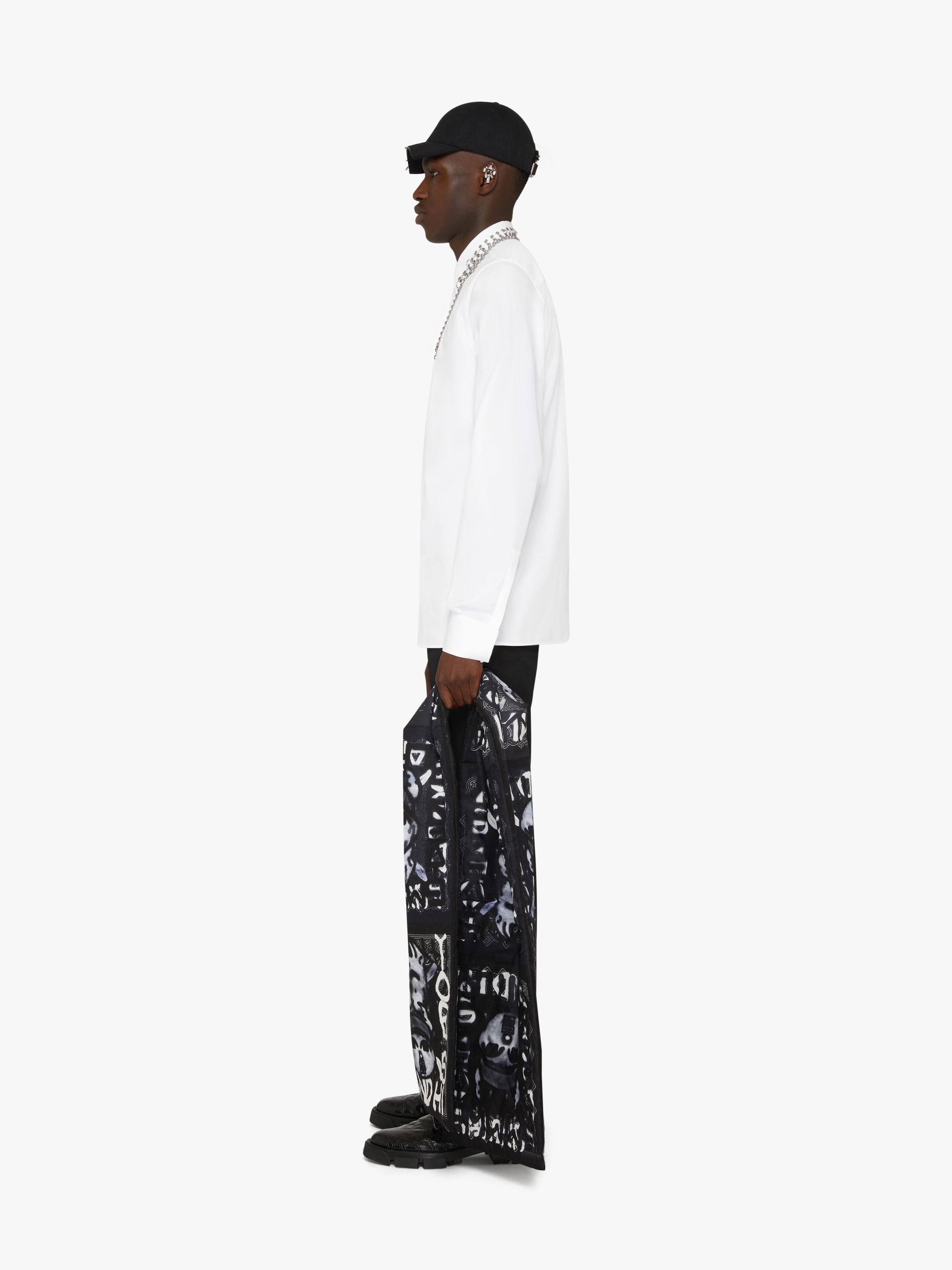 SHIRT IN POPLIN WITH METALLIC EMBROIDERIES - 3