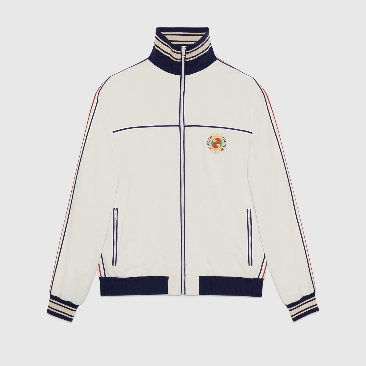 Technical jersey zip jacket with patch - 1