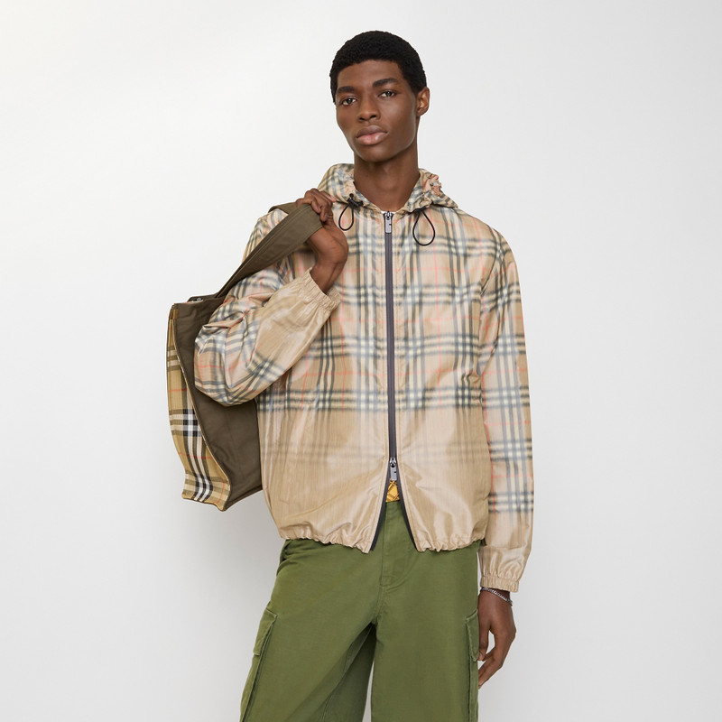 Burberry Gradient Check Hooded Jacket outlook