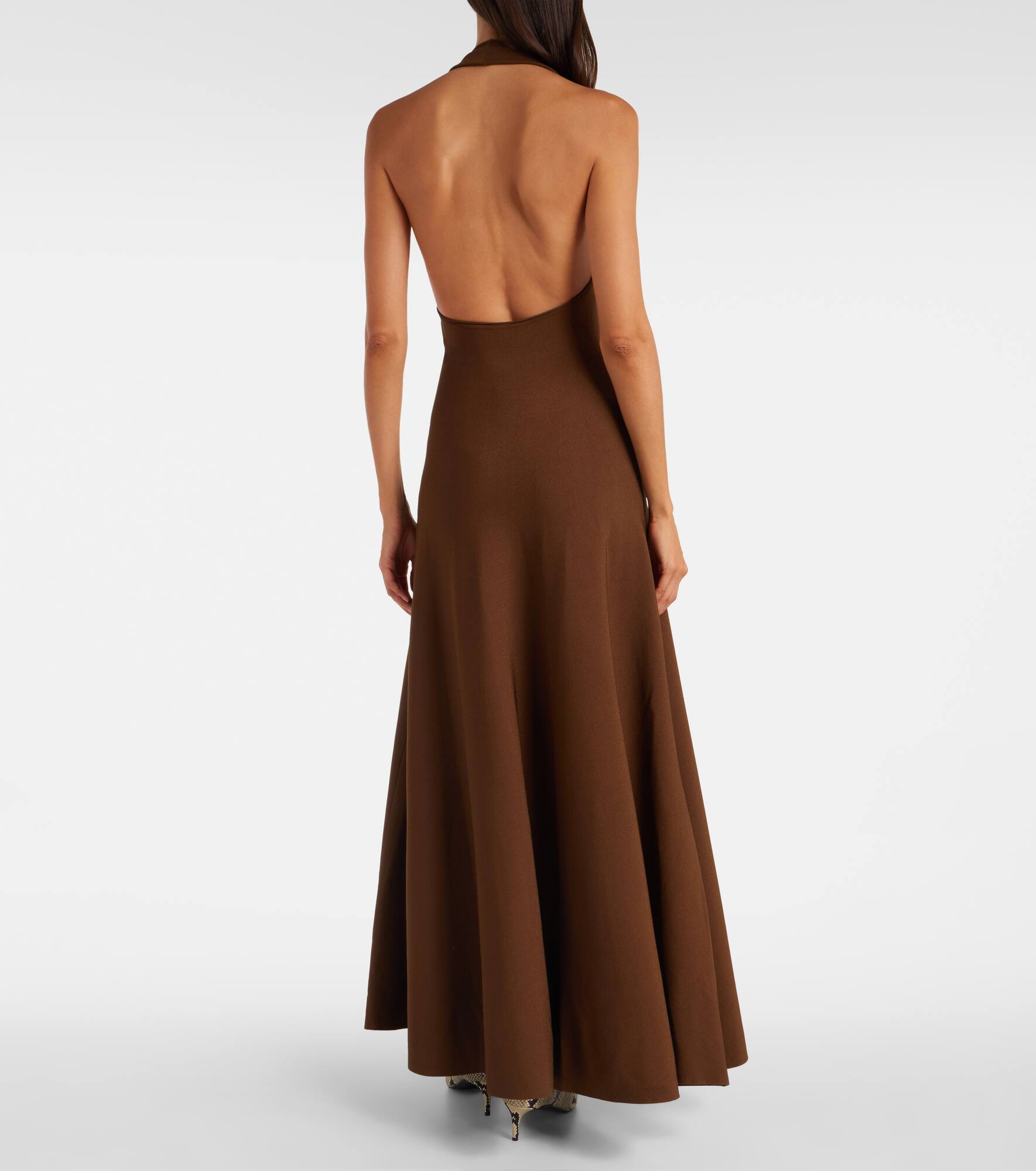 Melina halterneck maxi dress - 3
