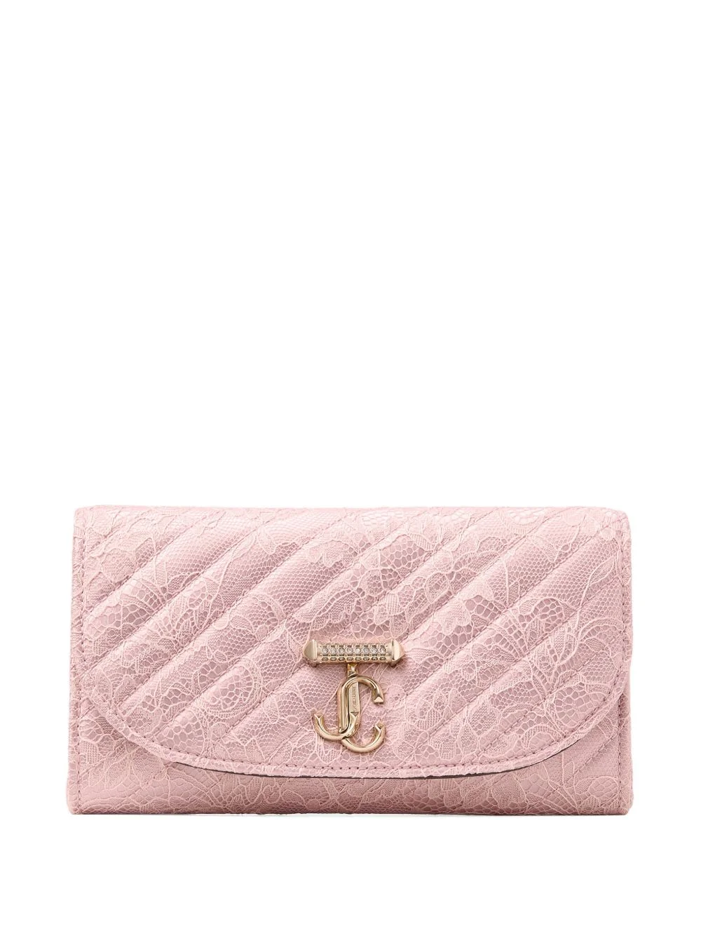 curve quilted logo wallet - 1