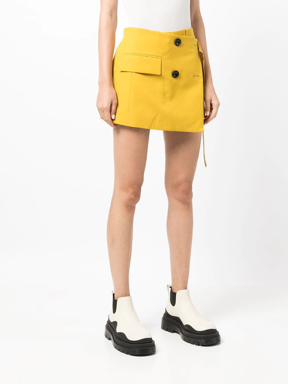 wrap-front tailored skort - 3