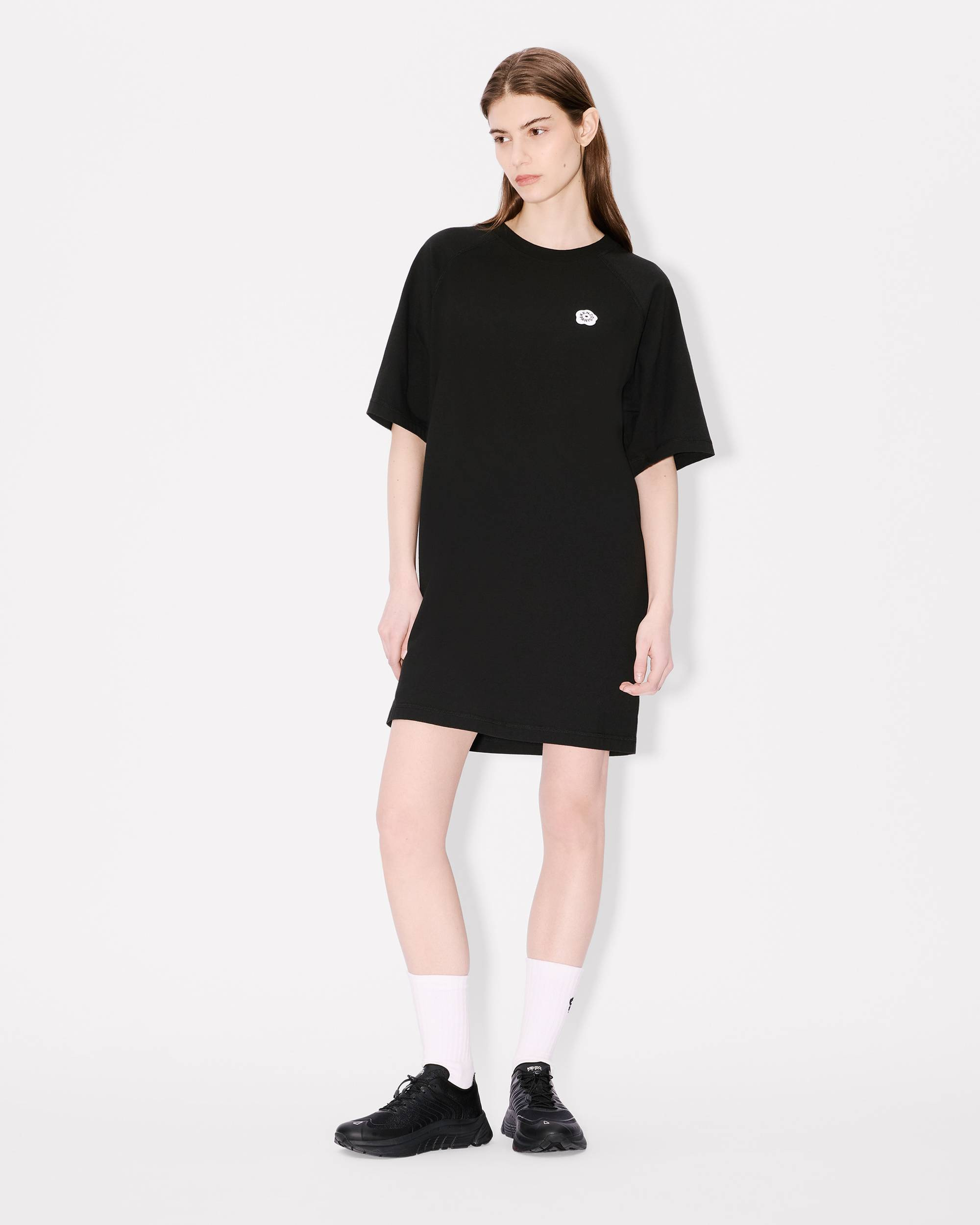'Boke Flower 2.0' embroidered oversized T-shirt dress in cotton - 3