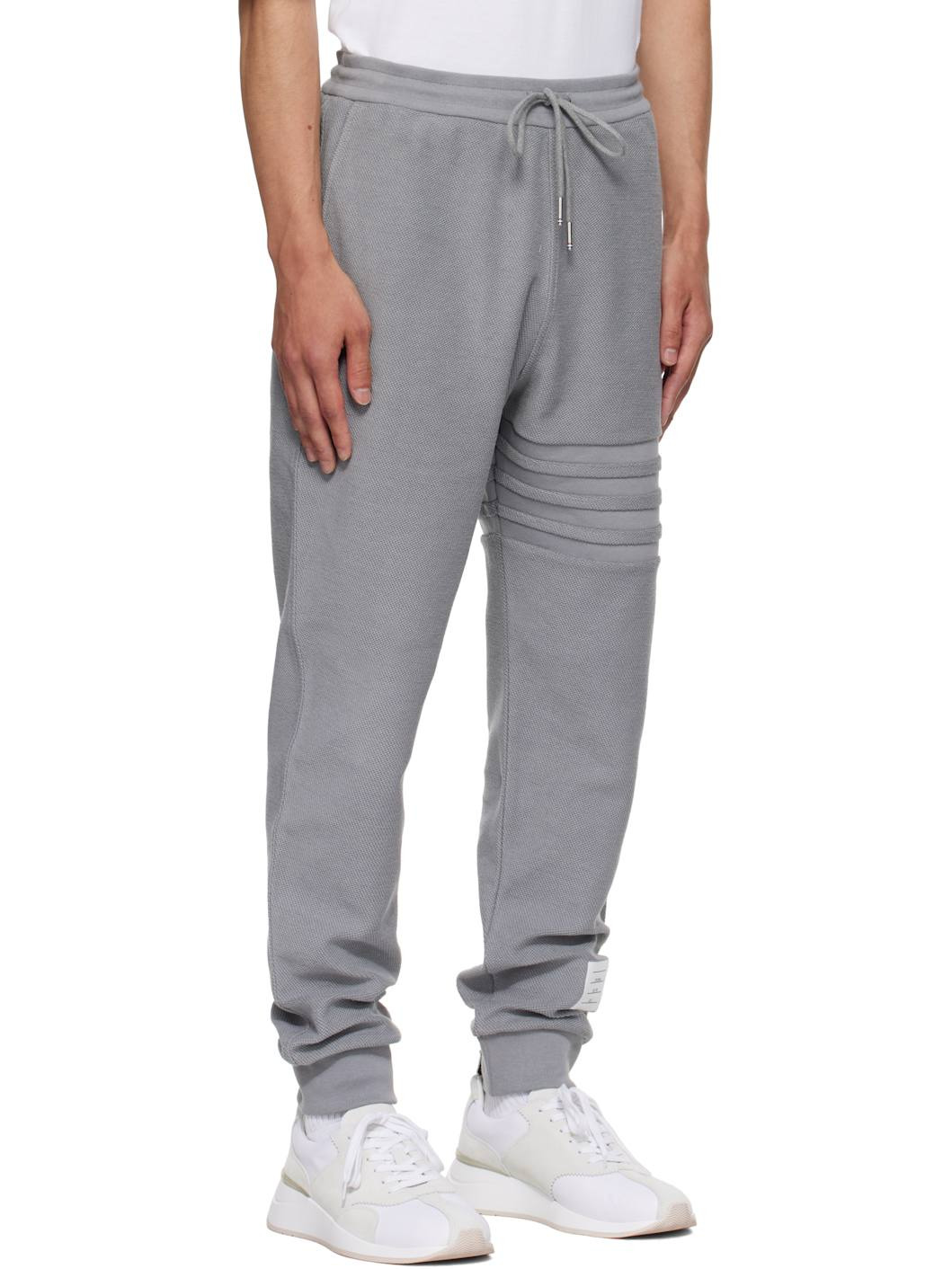 Gray Reverse Loopback 4-Bar Sweatpants - 2