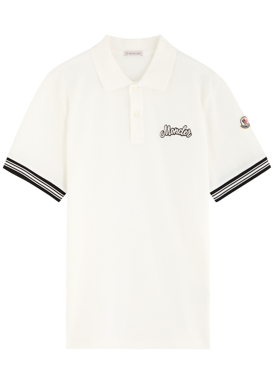 Moncler Logo-embroidered Cotton Polo Shirt - 1