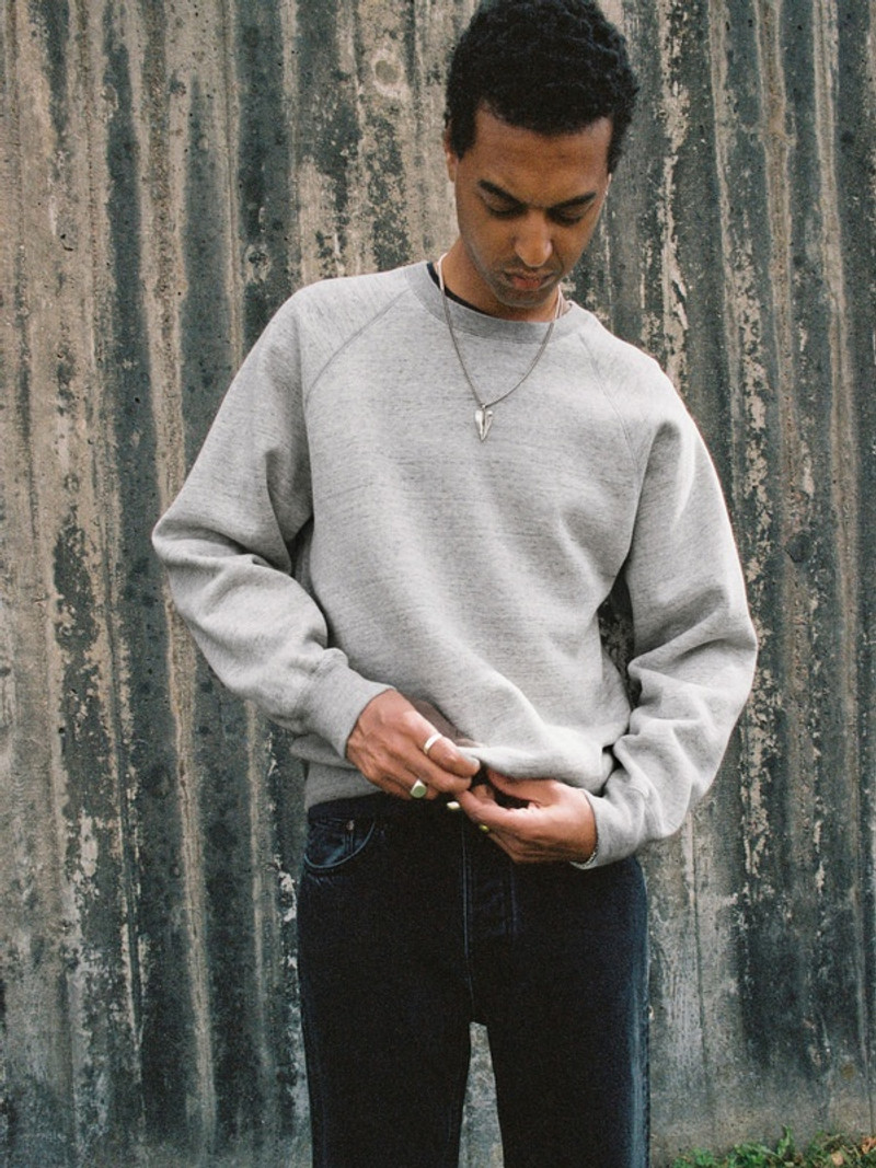 Nudie Jeans Palle Sweatshirt Greymelange outlook