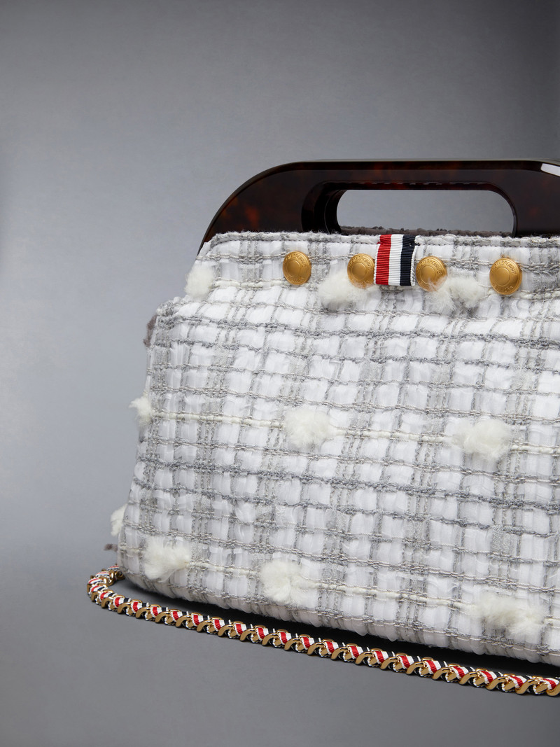 JR. TEVIOT BAG IN REPP STRIPE POUF TWEED 5