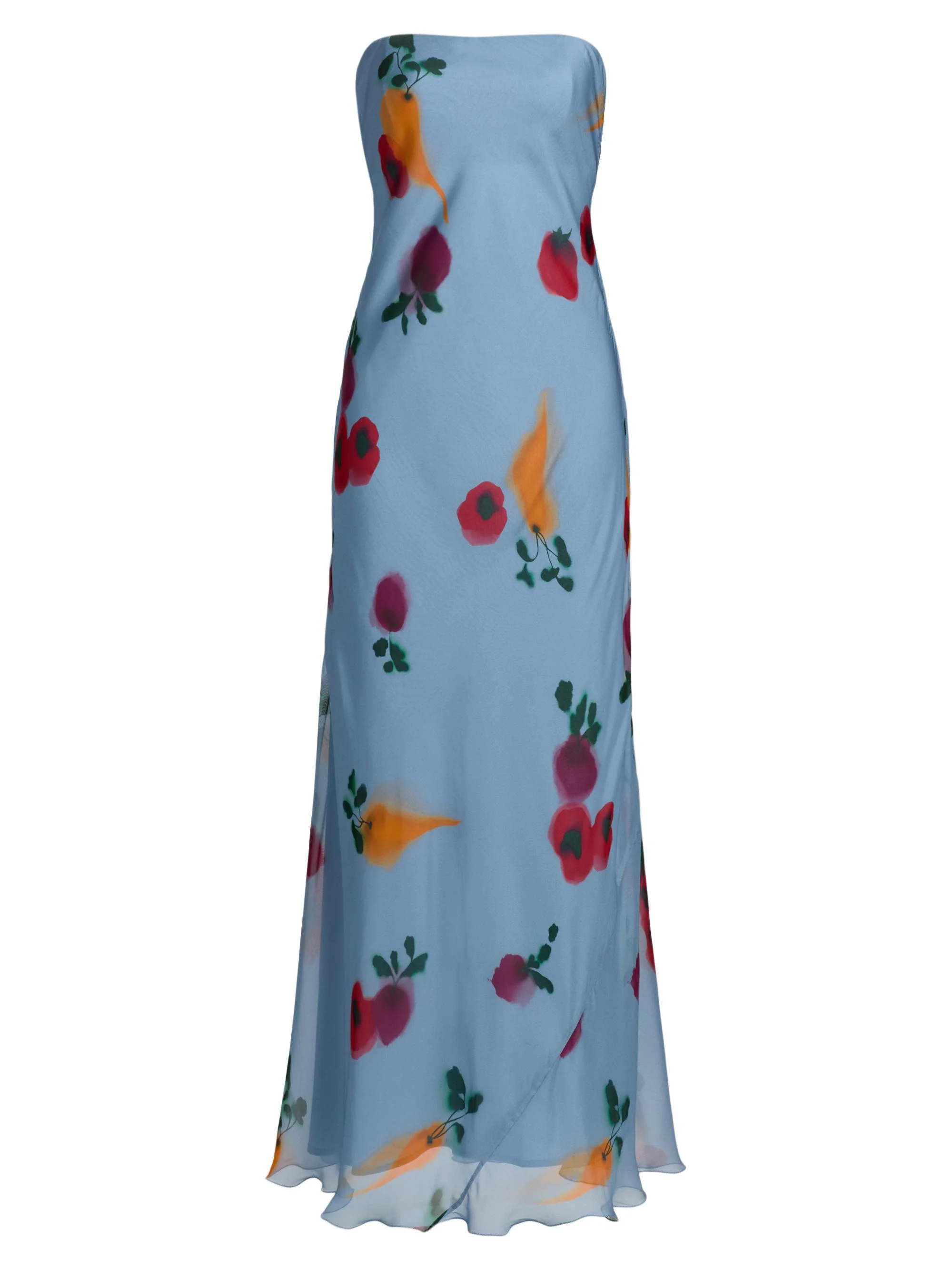 Women's Cassie Chiffon Strapless Maxi Dress - Farmers Market Slate - 1