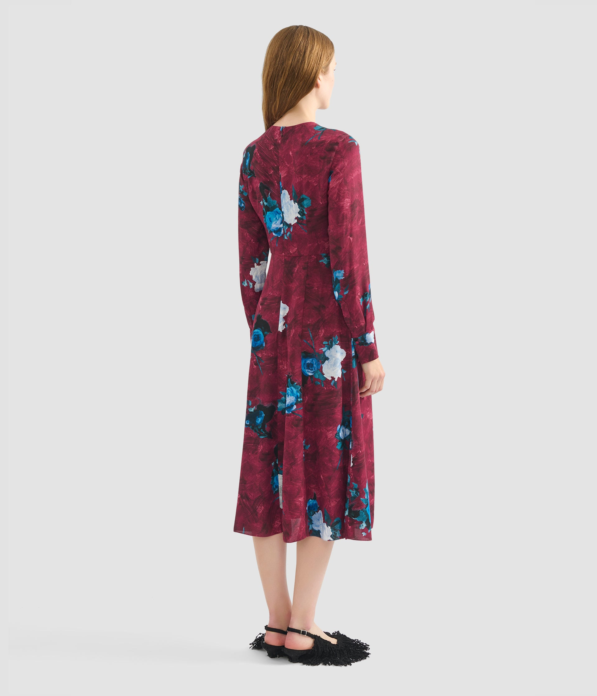 LONG SLEEVE MIDI DRESS - 3
