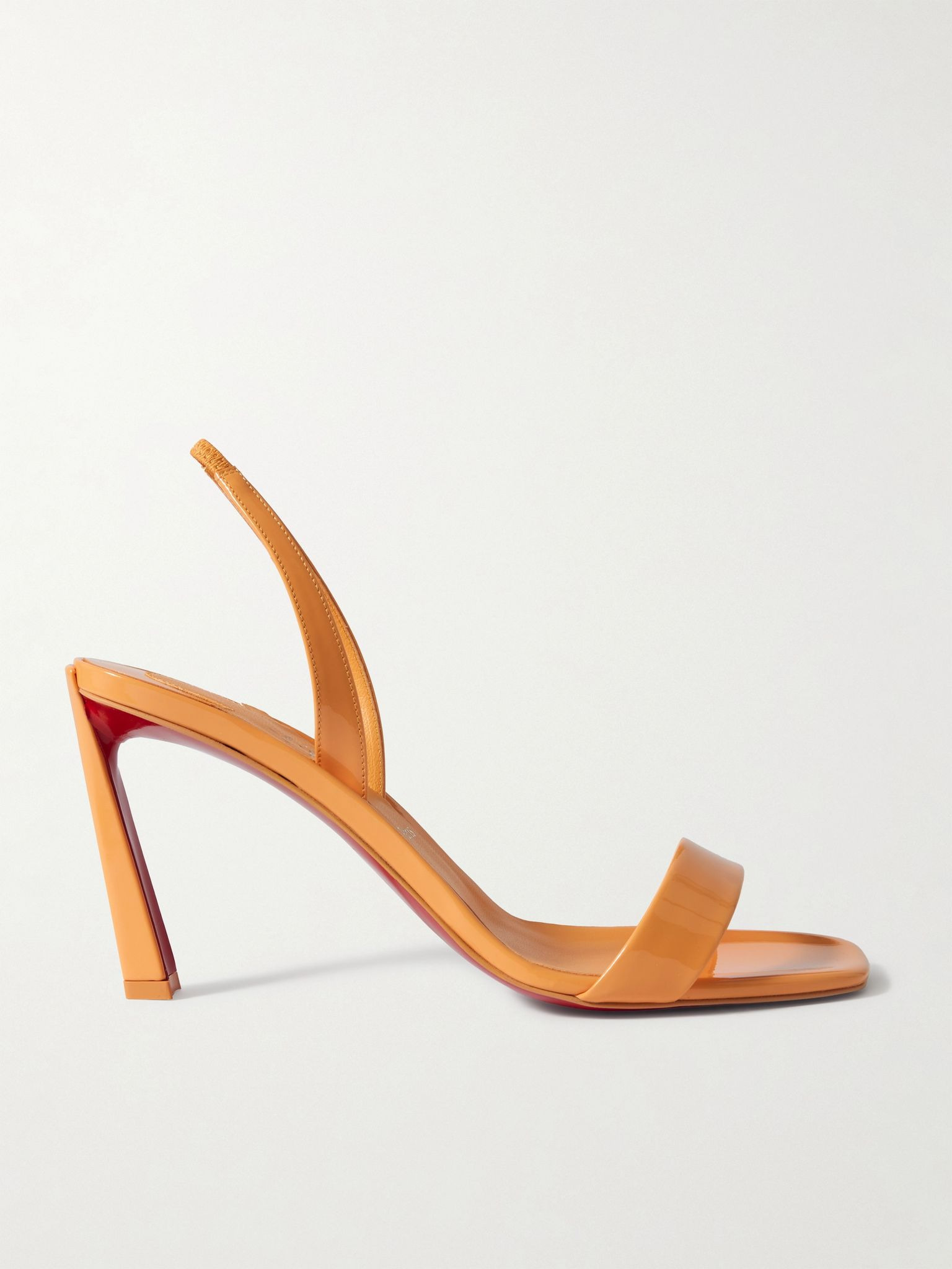 O Condora 85 patent-leather slingback sandals Orange - 1