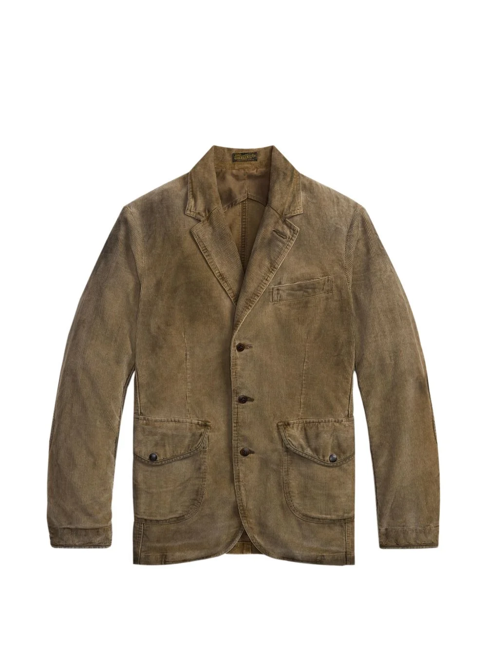 corduroy elbow-patch cotton blazer - 1