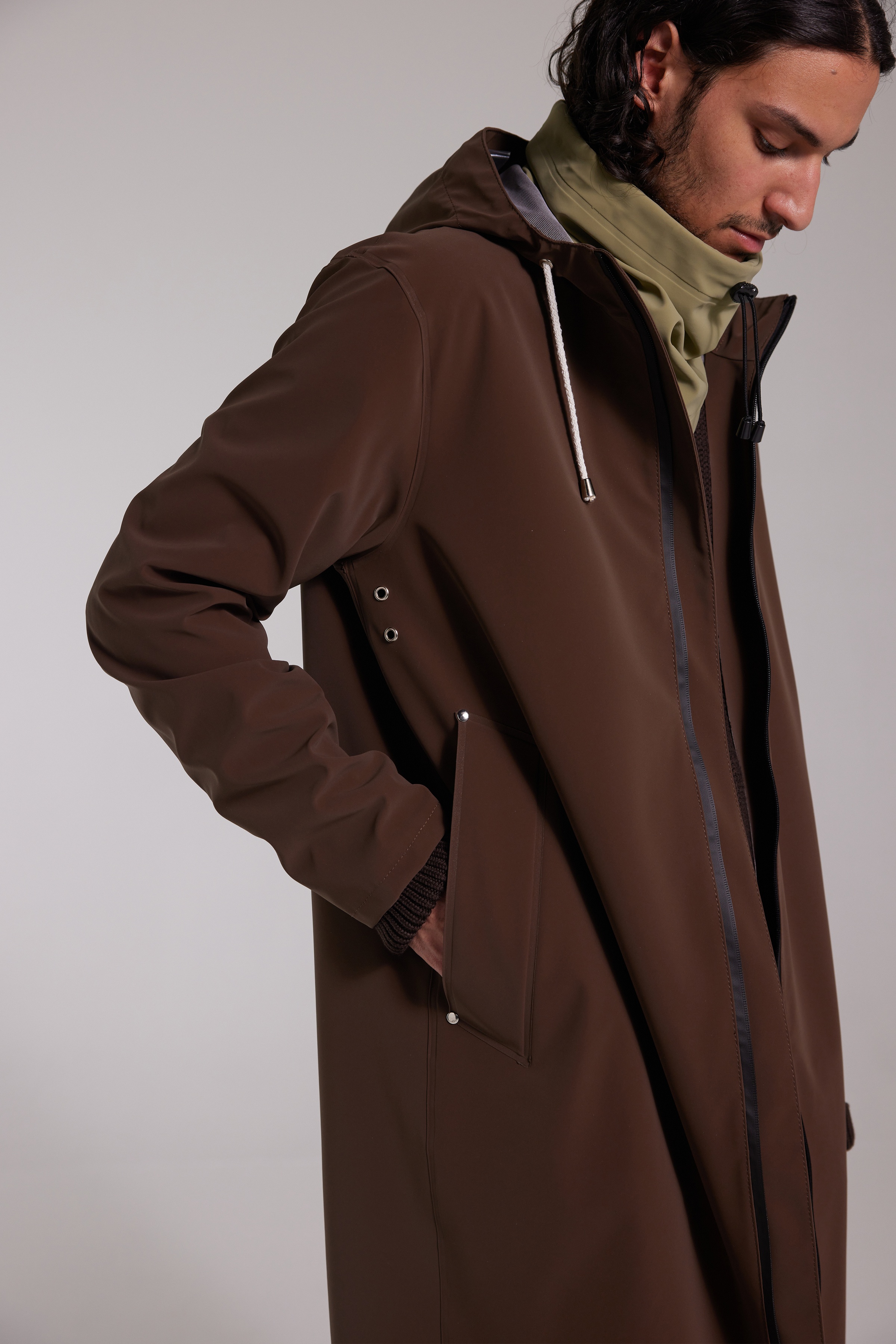 Camden Lightweight Matte Parka Dark Brown - 5