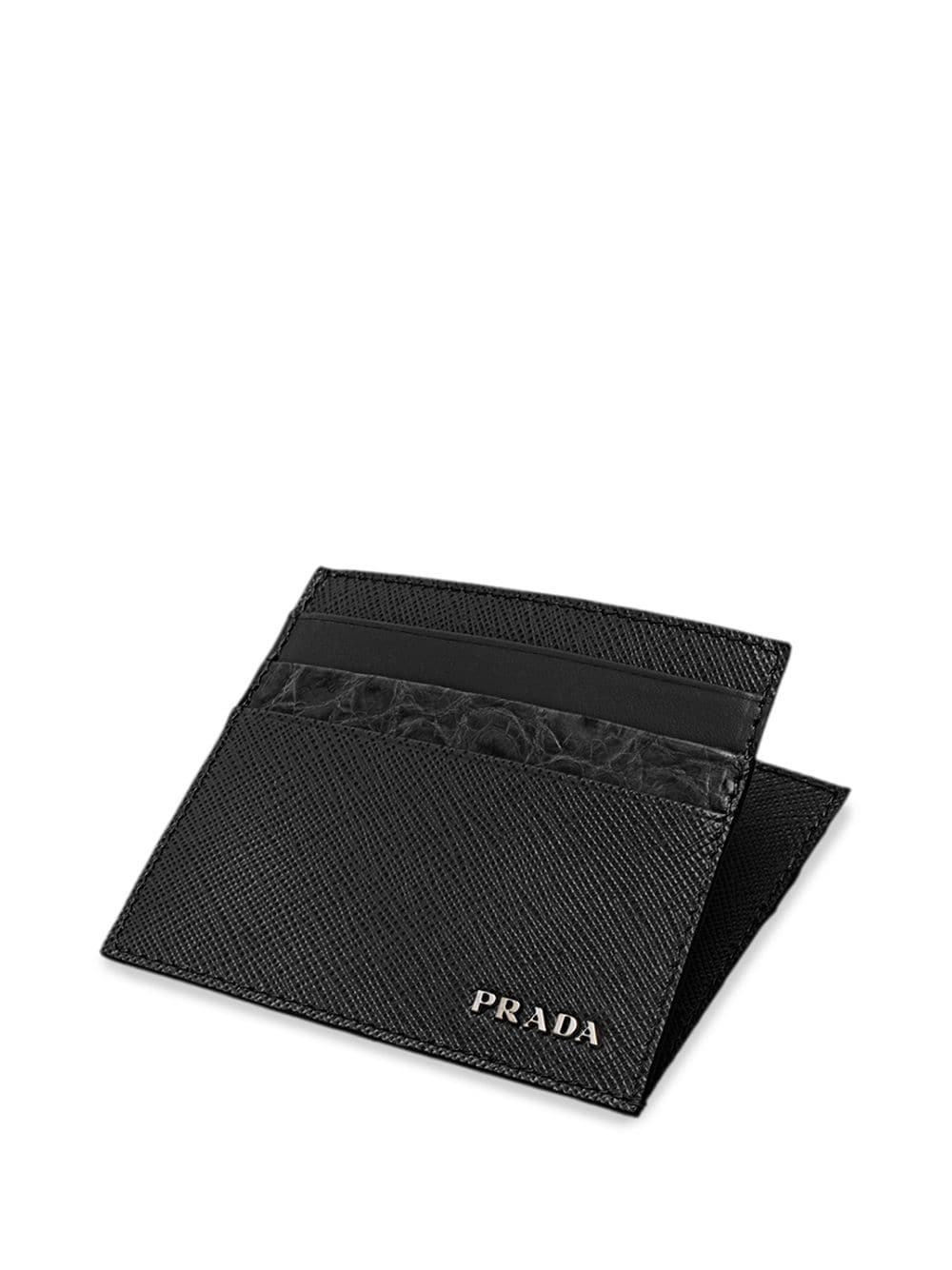 Saffiano and crocodile leather card holder - 3