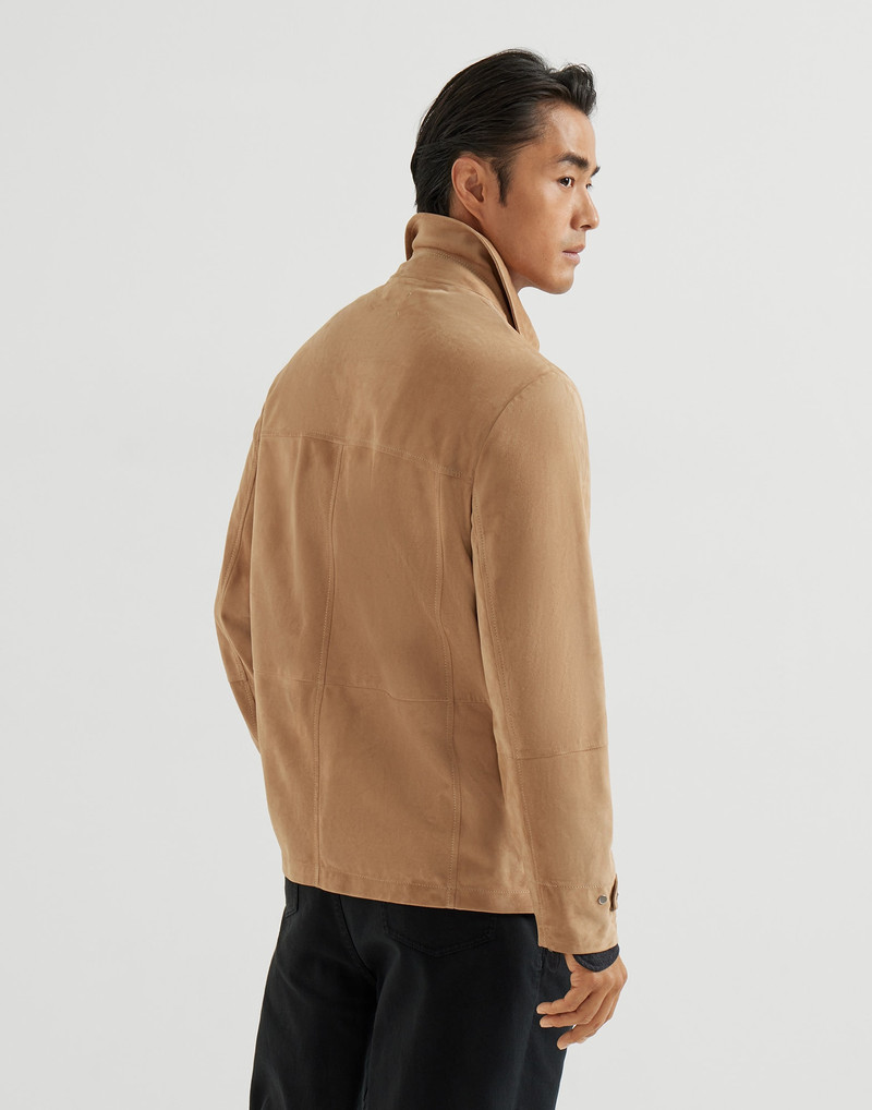 Brunello Cucinelli Suede unlined field jacket outlook