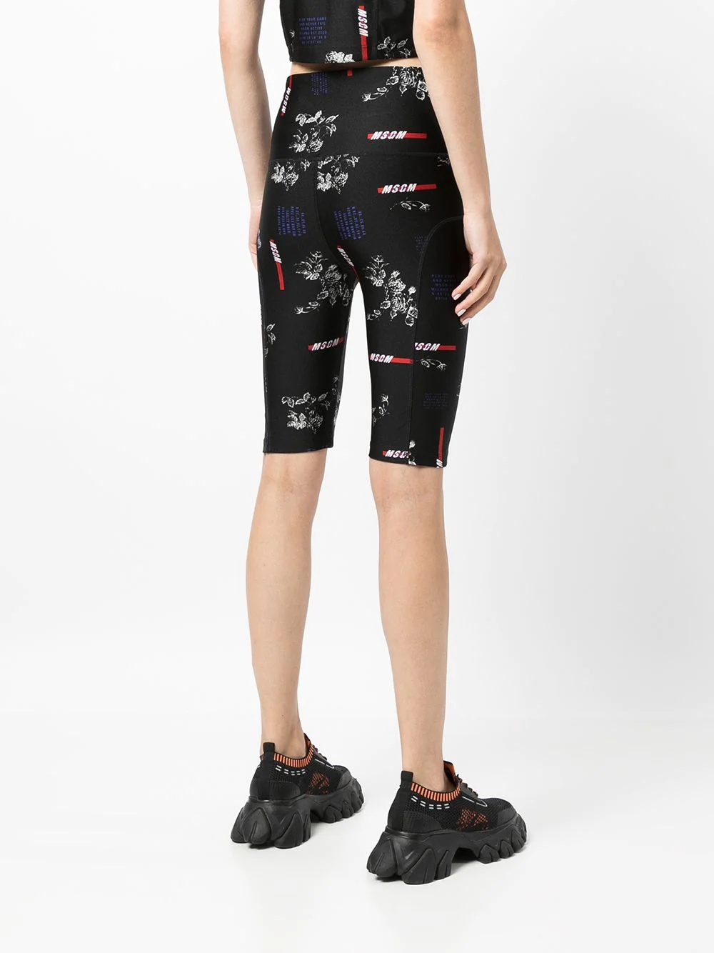 graphic-print cycling shorts - 4